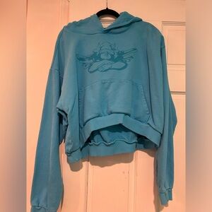 Boys Lie Blue Cropped Hoodie Sweater